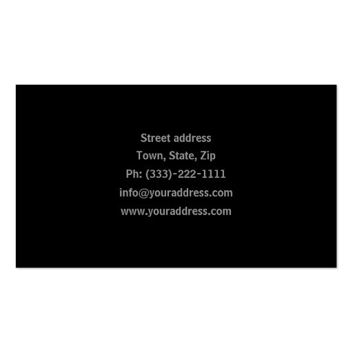 Professional Horse Riding Trainer Business Card (back side)
