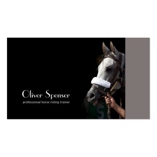 Professional Horse Riding Trainer Business Card (front side)