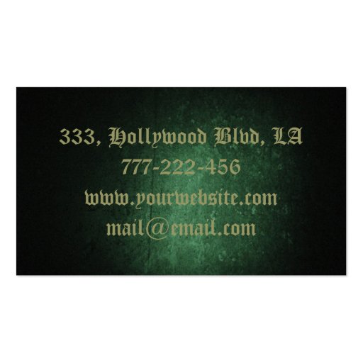 Professional Irish Pub lucky shamrock Business Card Template (back side)