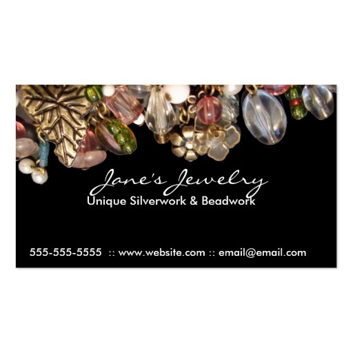 Professional Jewelry double sided Business Cards (front side)