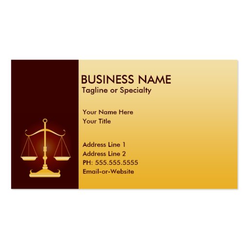 professional justice business card template