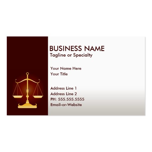 professional justice business card template (front side)