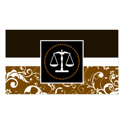 professional law : damask justice scales business card template