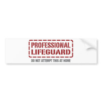 Professional Lifeguard bumper stickers