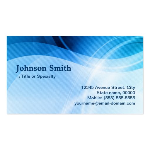 Professional Light Blue Abstract - Modern Creative Business Card Templates (front side)