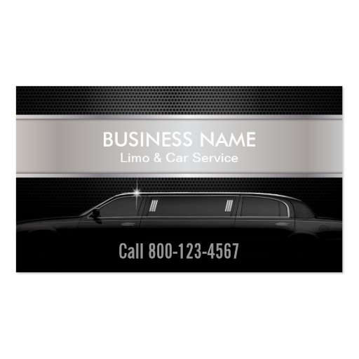 Professional Limousine Service Business Card Zazzle