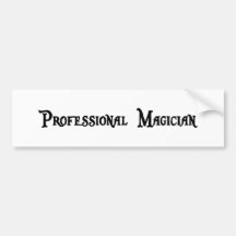Professional Magician Sticker Bumper Stickers