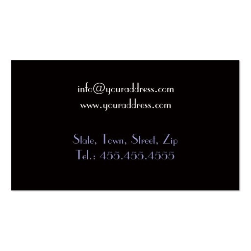 Professional Make-up Artist, Beauty Salon Card Business Card Templates (back side)