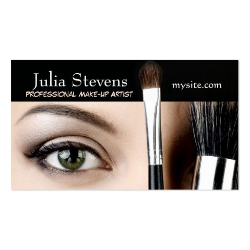 Professional Make-up Artist, Beauty Salon Card Business Cards (front side)