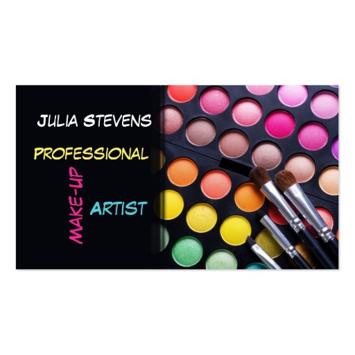 Professional Make-up Artist, Beauty Salon Card Business Card Templates (front side)