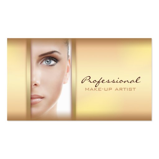Professional make-up artist business card (front side)