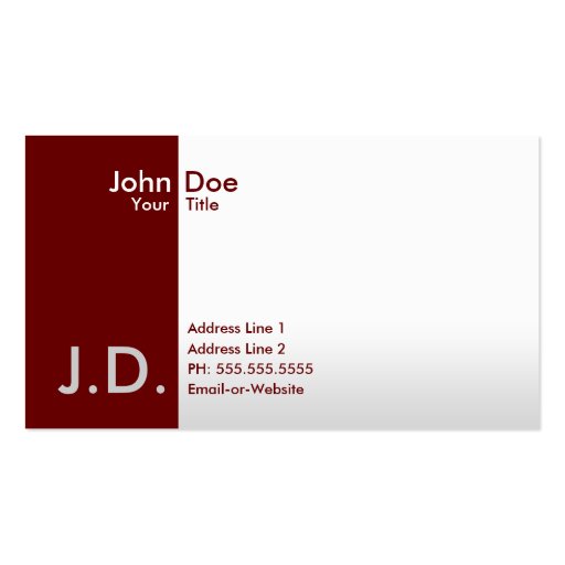 professional maroons business card templates (front side)