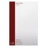 professional maroons custom stationery