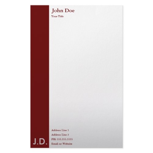 professional maroons stationery