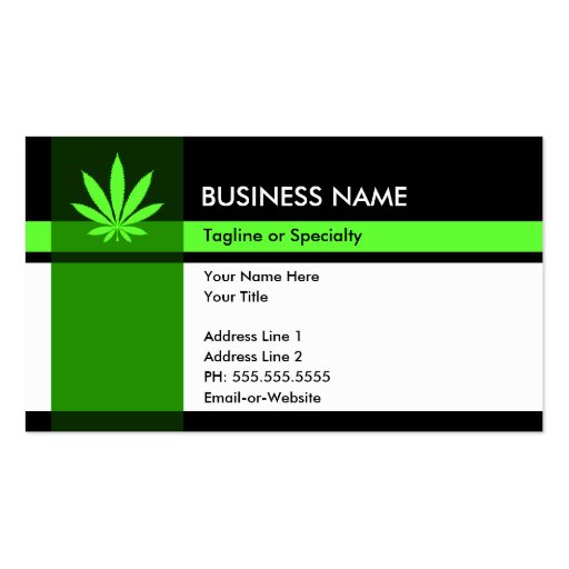 professional medical marijuana business card Zazzle