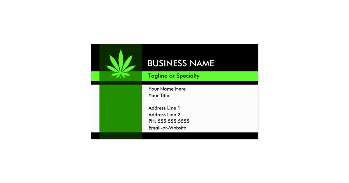 professional medical marijuana business card Zazzle