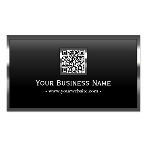 Professional Metal Border QR Code Business Card
