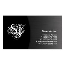 Professional Metal Business Card Financial Planner