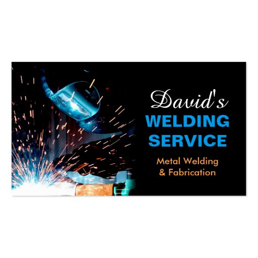 Professional Metal Welding Fabrication Contractor Business Card | Zazzle