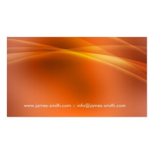 Professional Modern Abstract Orange Business Card Template (back side)