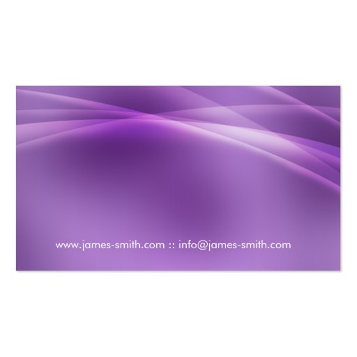 Professional Modern Abstract Purple Business Cards (back side)