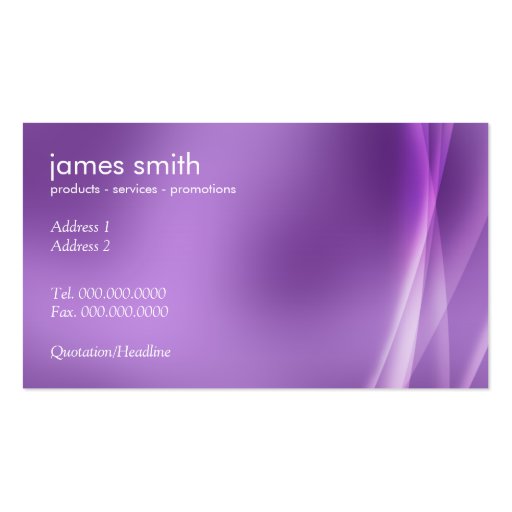 Professional Modern Abstract Purple Business Cards