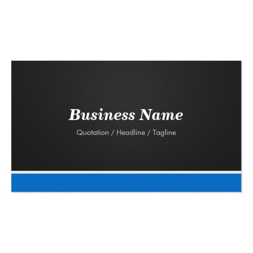 Professional Modern Black and Blue Corporate Business Cards (back side)