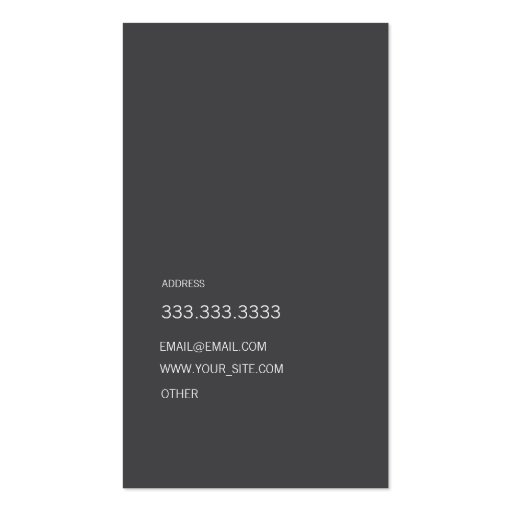 Professional Modern Dense Business Card Template (back side)