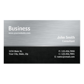 Professional Modern Metal Silver Computer Repair Business Card Template