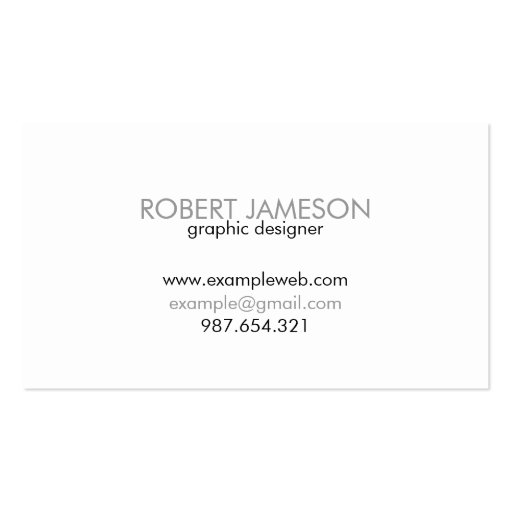 Professional modern plain business card (back side)