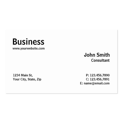 Professional Modern Plain Simple Computer Repair Business Card (front side)