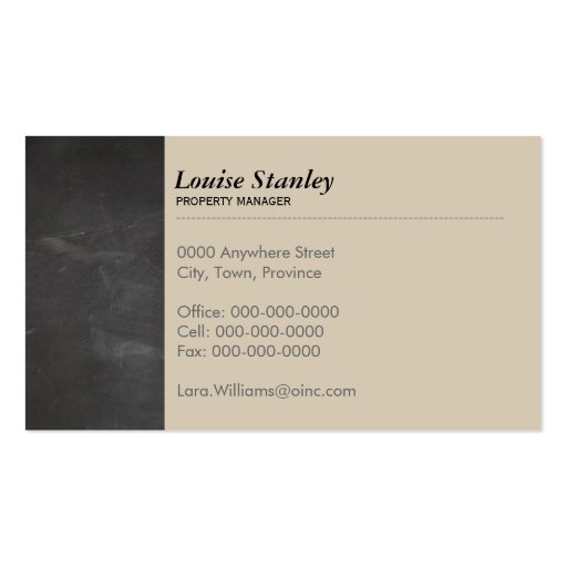 PROFESSIONAL modern simple rustic chalkboard look Business Cards (back side)