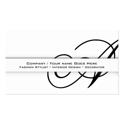 Professional monogram "A" business CUSTOM Business Card (front side)