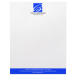 Professional Monogram Blue Letterhead