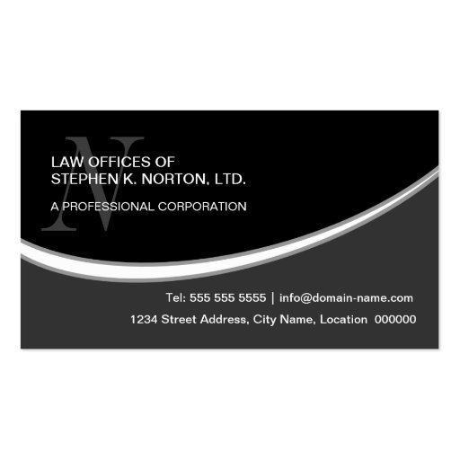 Professional Monogram Business Cards