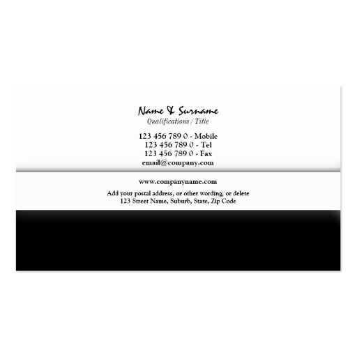 Professional monogram "D" business elegance Business Cards (back side)