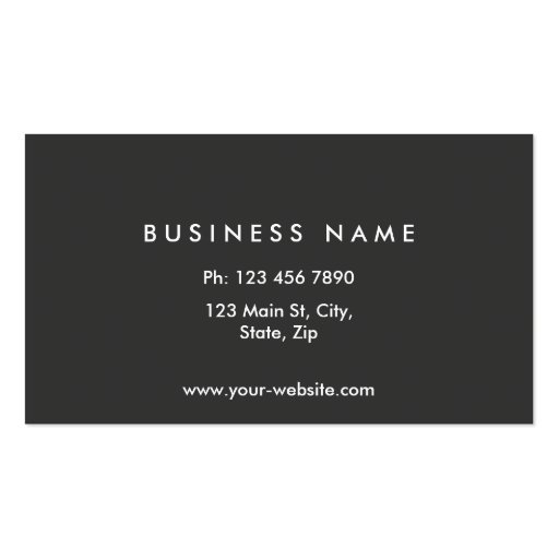 Professional Monogram Elegant Black Groupon Business Cards (back side)