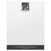 Professional Monogram Grey Letterhead Design