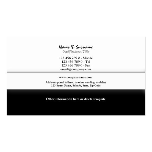 Professional monogram "H" business stylish Business Card Template (back side)