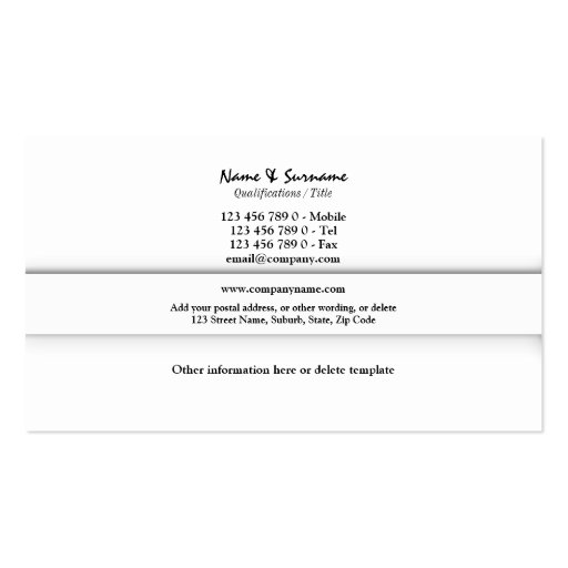 Professional monogram "M" business CUSTOM Business Card Template (back side)