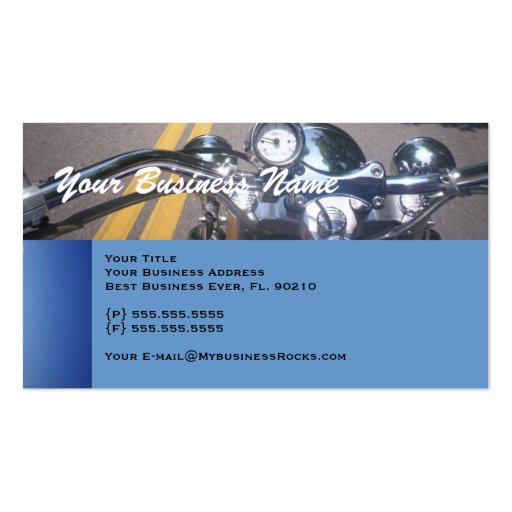 Professional Motorcycle Tour Business Cards