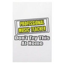 Professional Music Teacher...Joke stationery