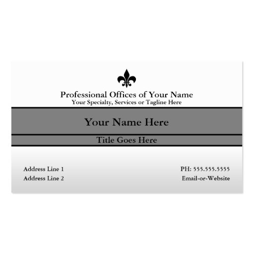 professional offices QR code Business Cards (front side)
