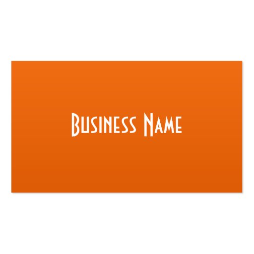 Professional Orange Business Card (front side)