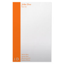 professional oranges personalized stationery