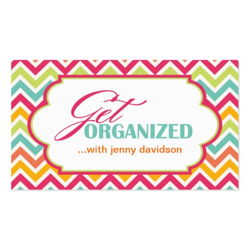 Professional Organizer Business Cards (front side)
