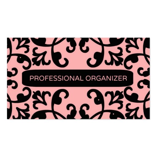 Professional Organizer Damask Business Card Zazzle