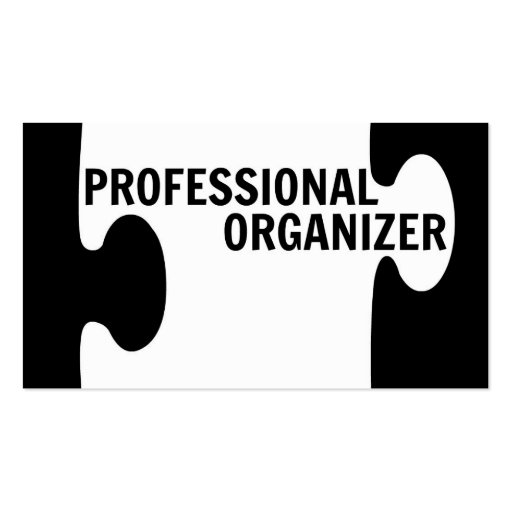 Professional Organizer Puzzle Piece Business Card (front side)