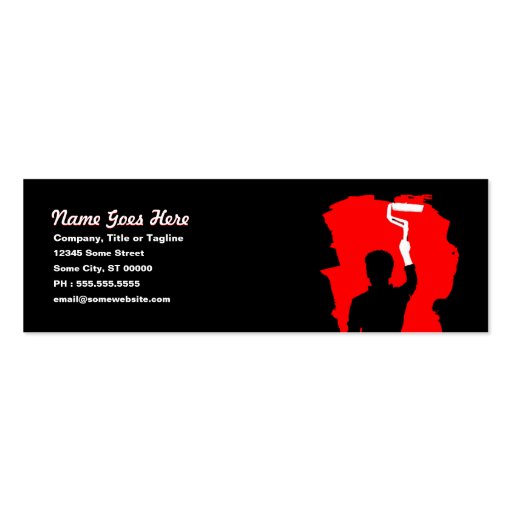 professional painter business card (front side)