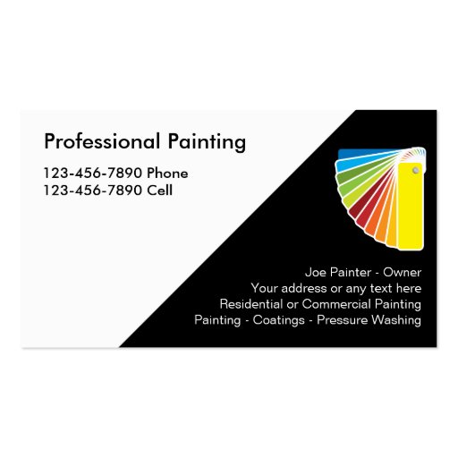 Professional Painter Business Cards (front side)